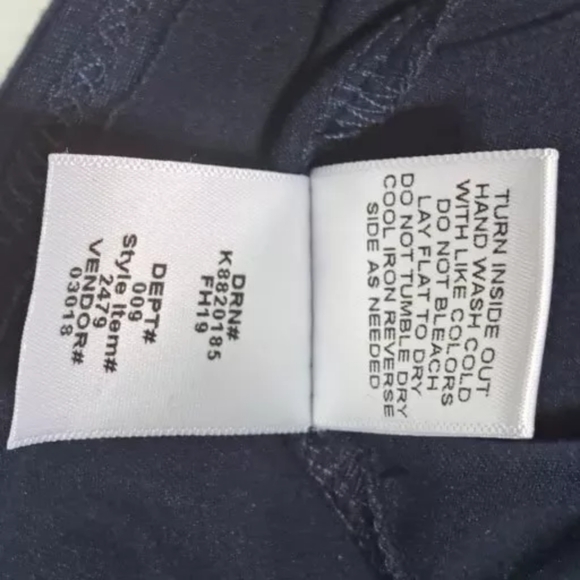 Eddie bauer womens large short sleeve blouse tie side navy blue crew neck - Picture 5 of 8